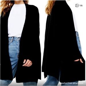 Topshop black open cardigan